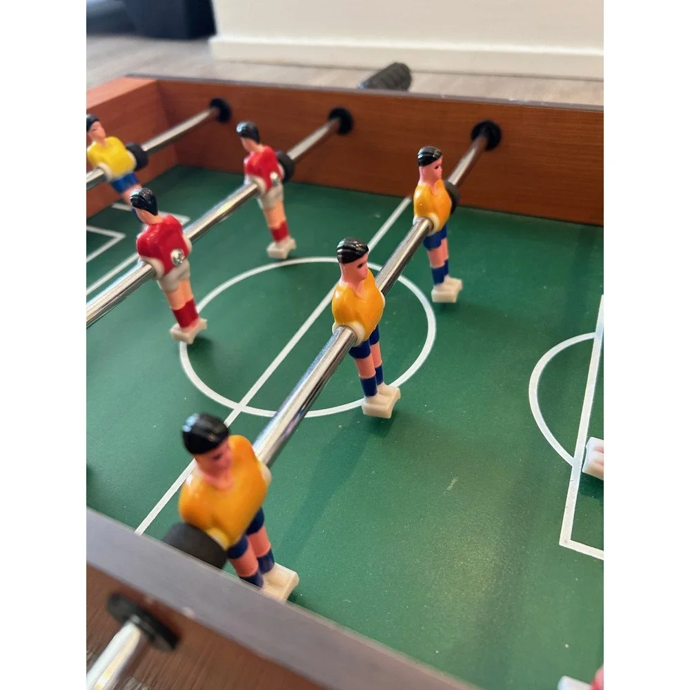 Vintage‎ 20 Inch Mini Foosball Tabletop Game Soccer Kids Adults Brown Excellent
